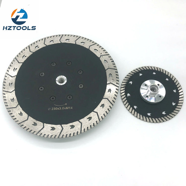 Cutting and grinding diamond saw blade