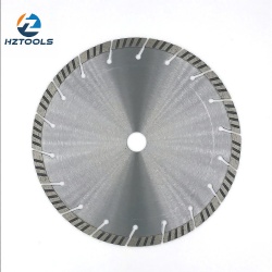 Turbo concrete cutting diamond saw blade