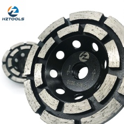 4in 5in 7in Concrete Granite Stone Double Row Diamond Grinding Wheel