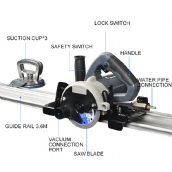 Large format tile dekton stone 4.2m guide rail 45 degree cutting machine saw set power tools