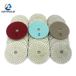 Diamond polishing pads wet and dry use 3 steps